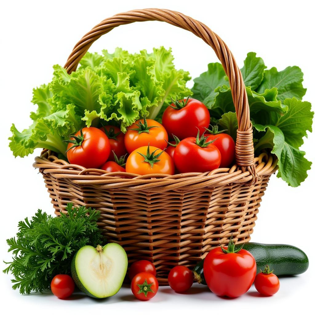 Basket of Colorful Vegetables