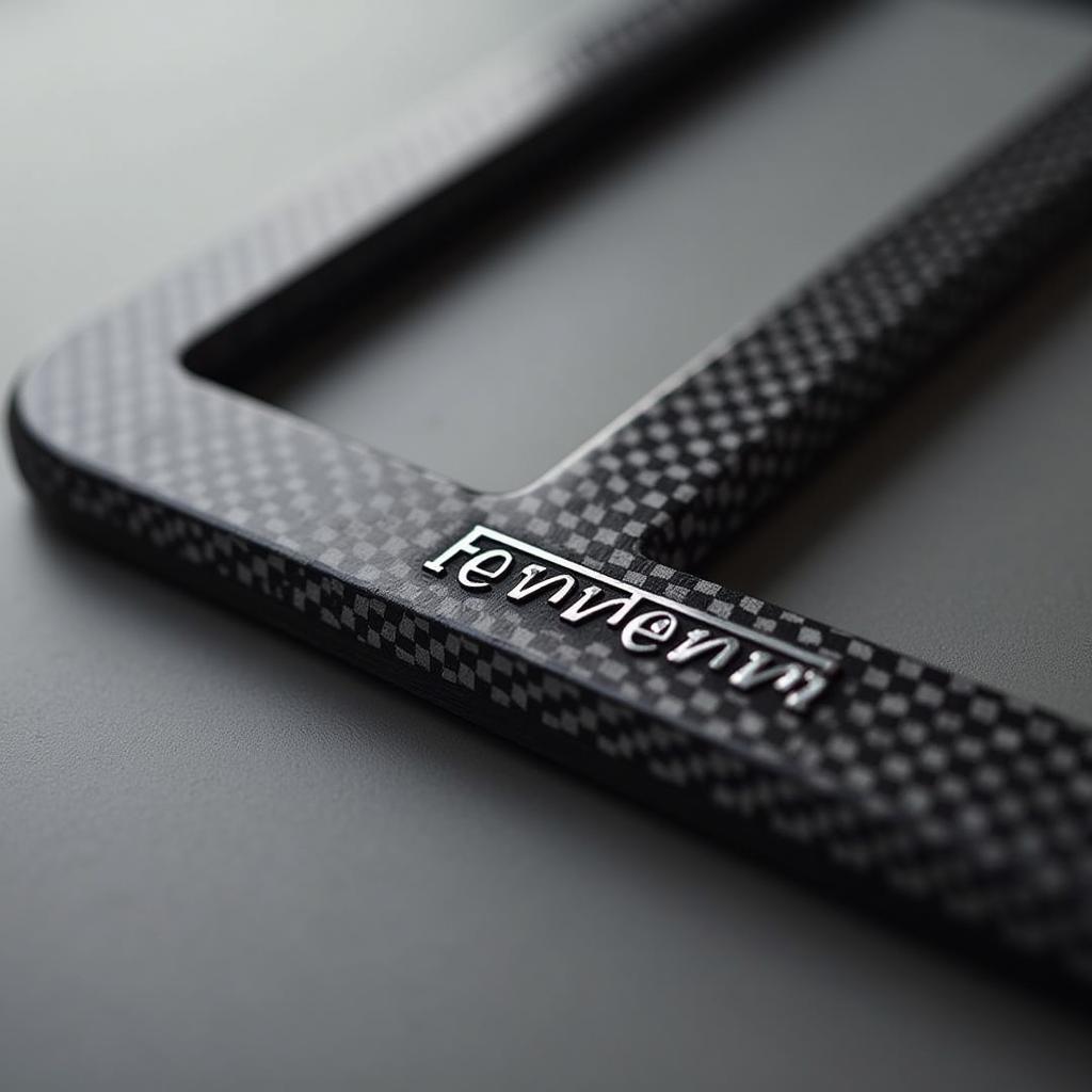 Sleek Carbon Fiber Ferrari License Plate Frame