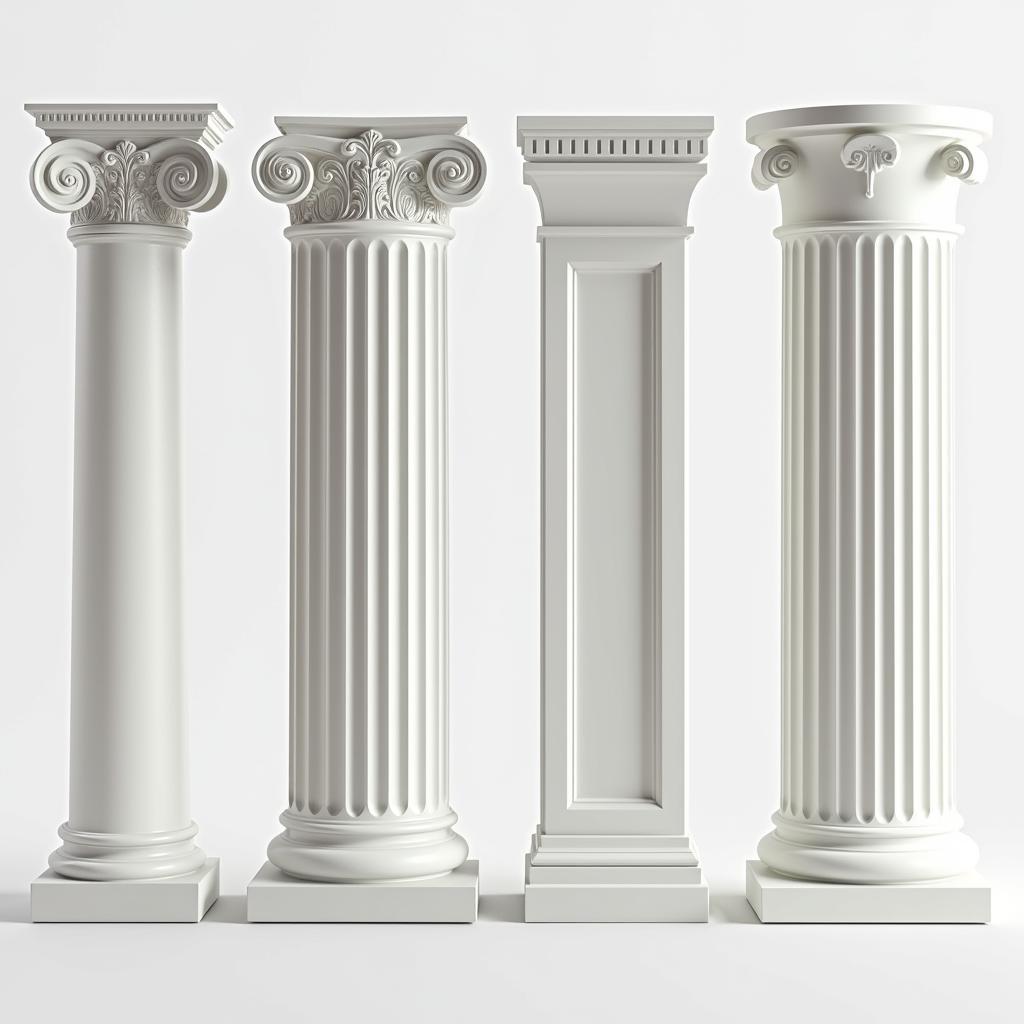 Various Fiberglass Column Styles