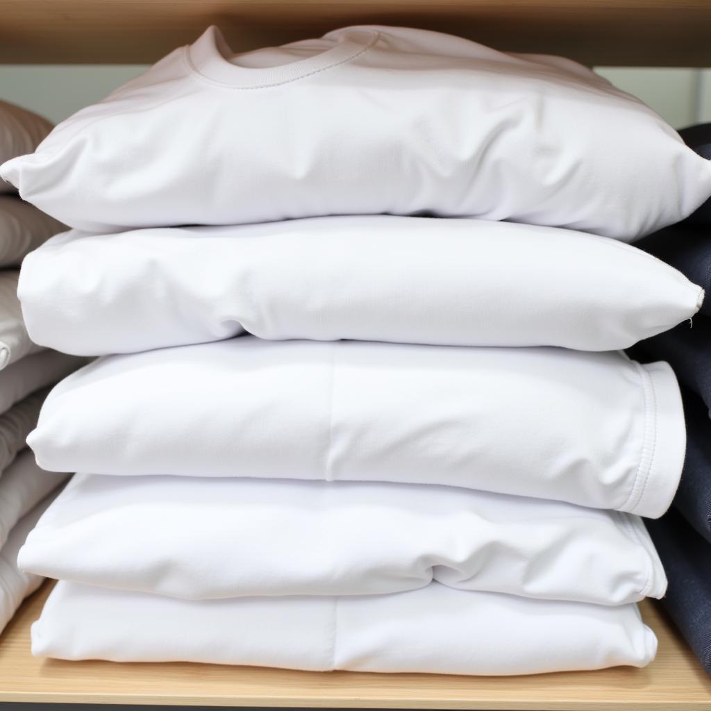 Five Pack White T-Shirts Display