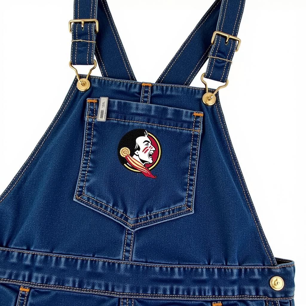 Florida State Seminoles denim overalls with embroidered logo