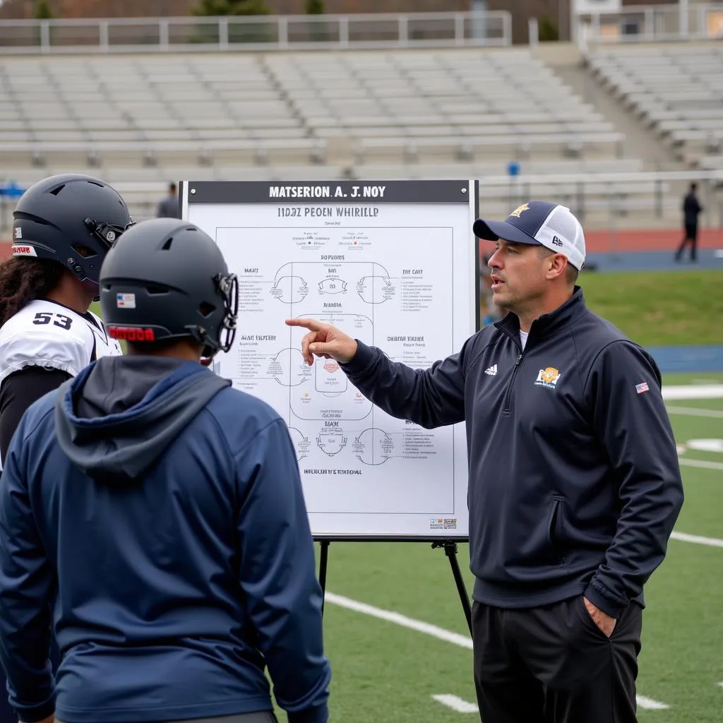 Football Coach Discussing Strategy