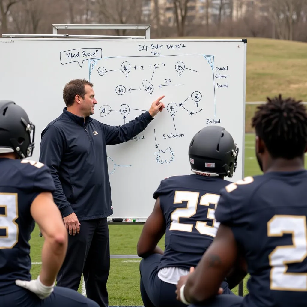 Football Coach Discussing Strategy