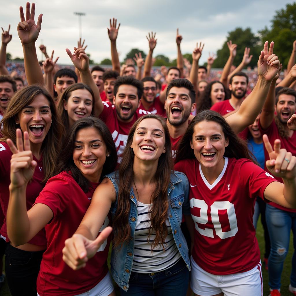 Football Fans Celebrating