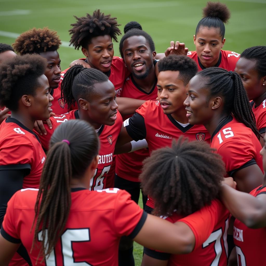 Football Team Huddle