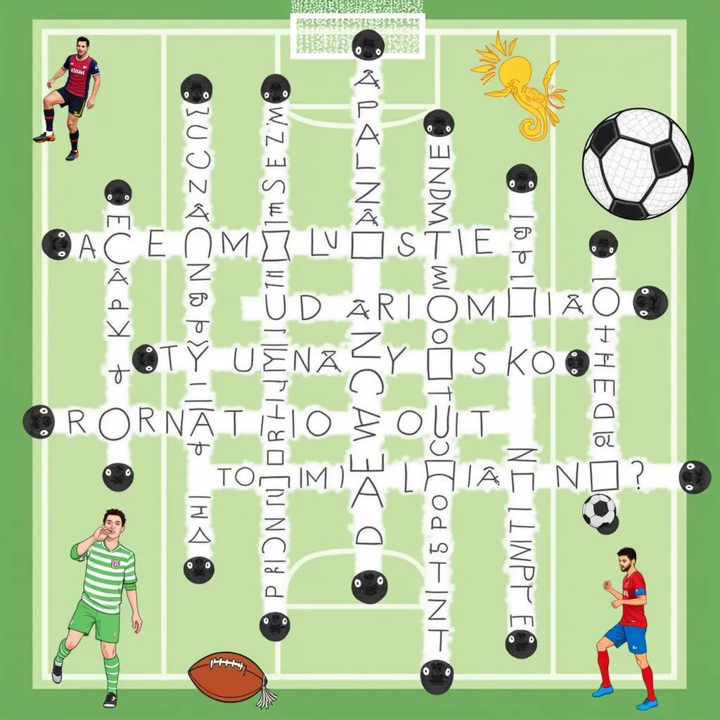 Word scramble game featuring famous football players