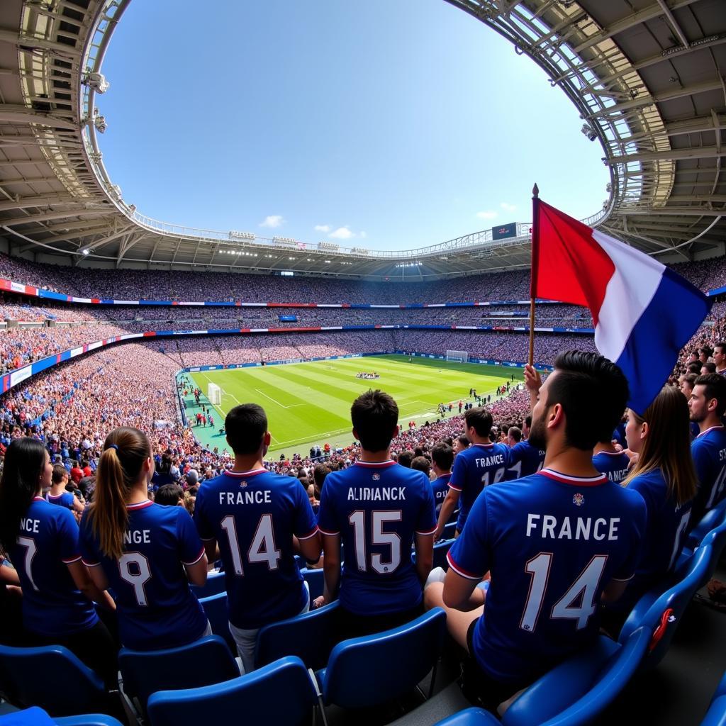 French Fans Sporting the 2014 Jersey