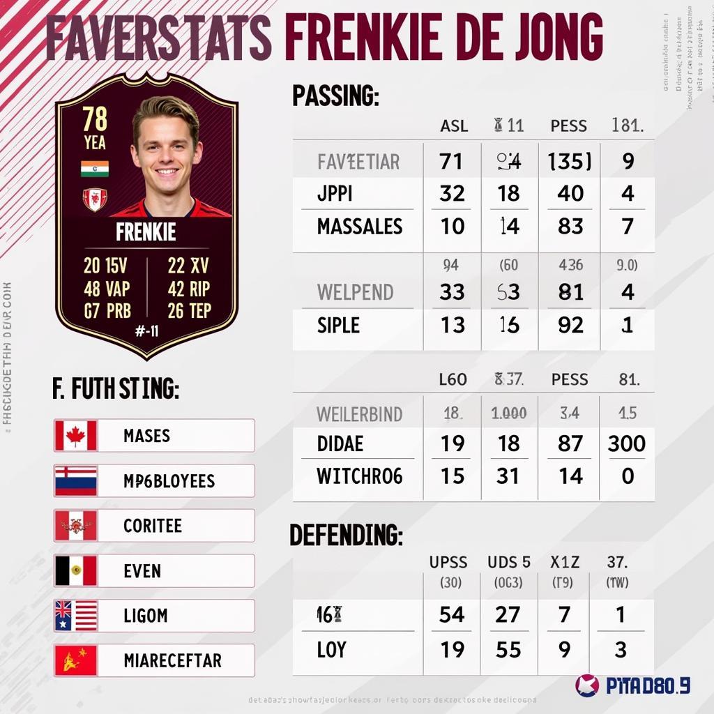 Frenkie de Jong's Key Stats in FIFA 21