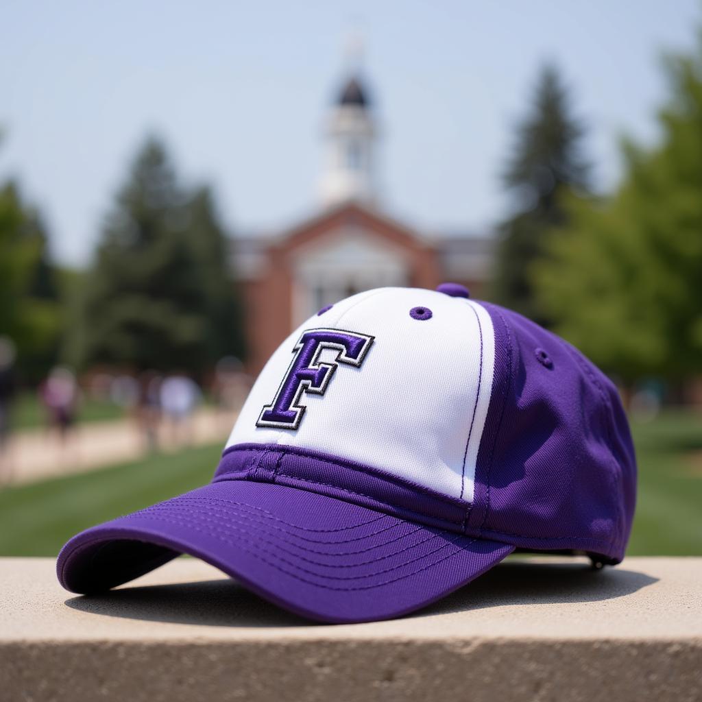 Furman University Baseball Cap - Purple and White