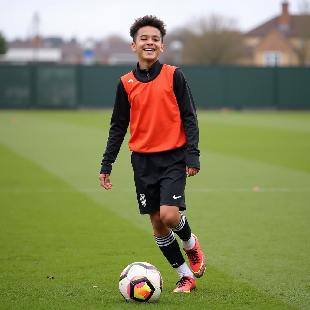 Gabriel Rui in his youth academy uniform