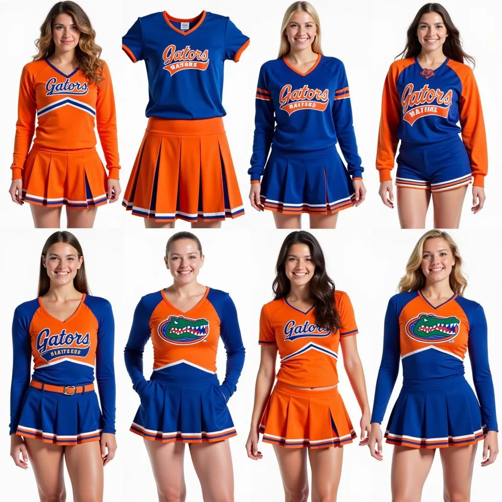 Gators Cheerleader Uniform Through the Years