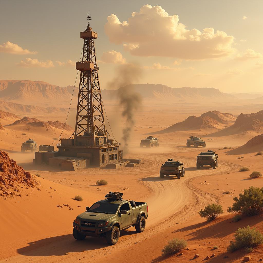 Oil Rush on a Desert Map