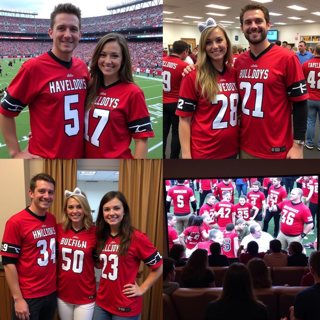 Georgia Bulldogs Fans Wearing Custom Jerseys