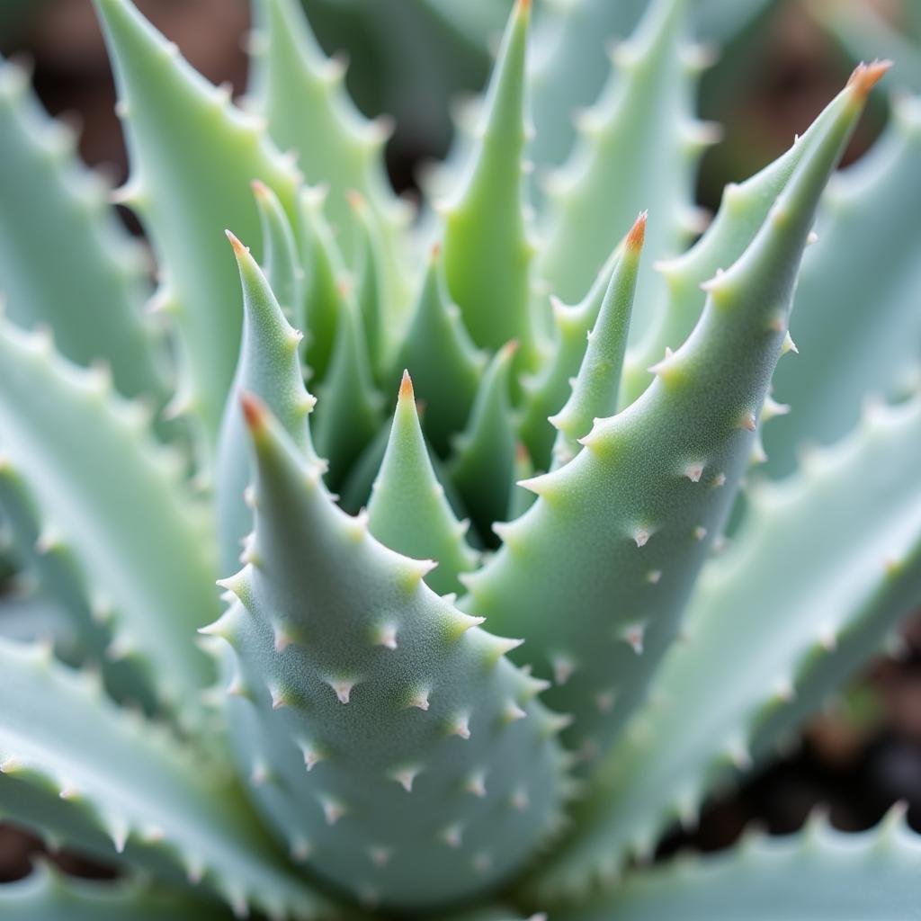 Close-up of a Ghost Aloe Plant