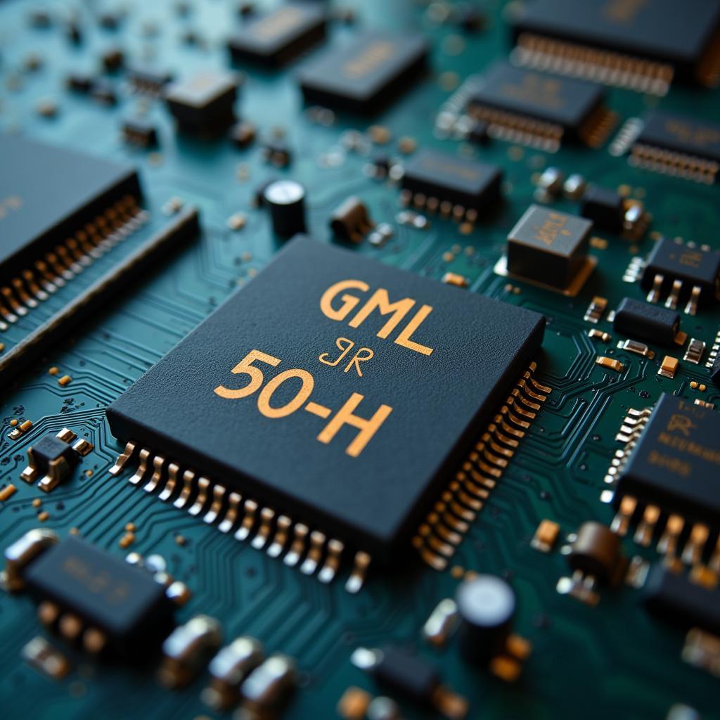 Circuit board with "GML 50-H" inscription