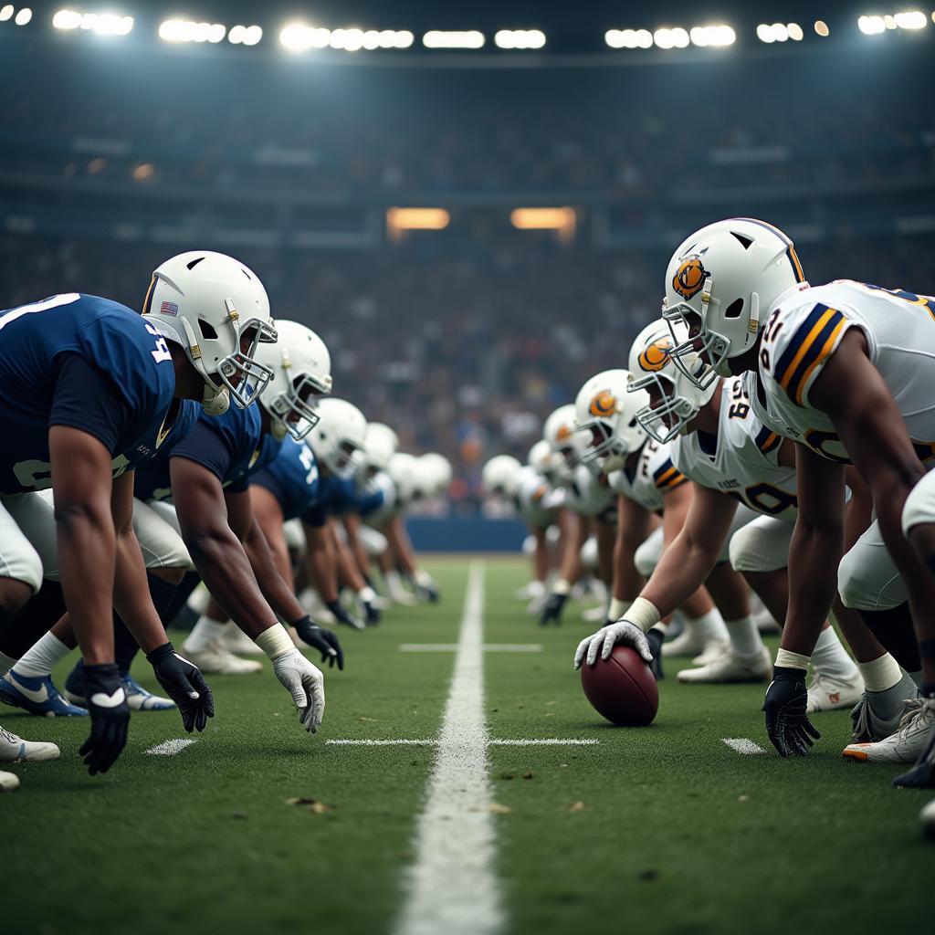 Goal line stand defensive formation