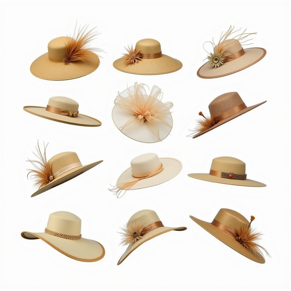 Different Gold Fascinator Hat Styles for Various Occasions