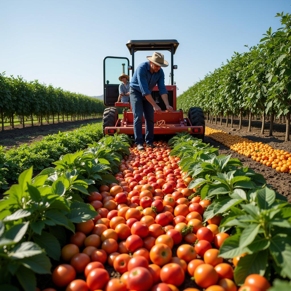 Modern harvesting techniques at G&R Farms