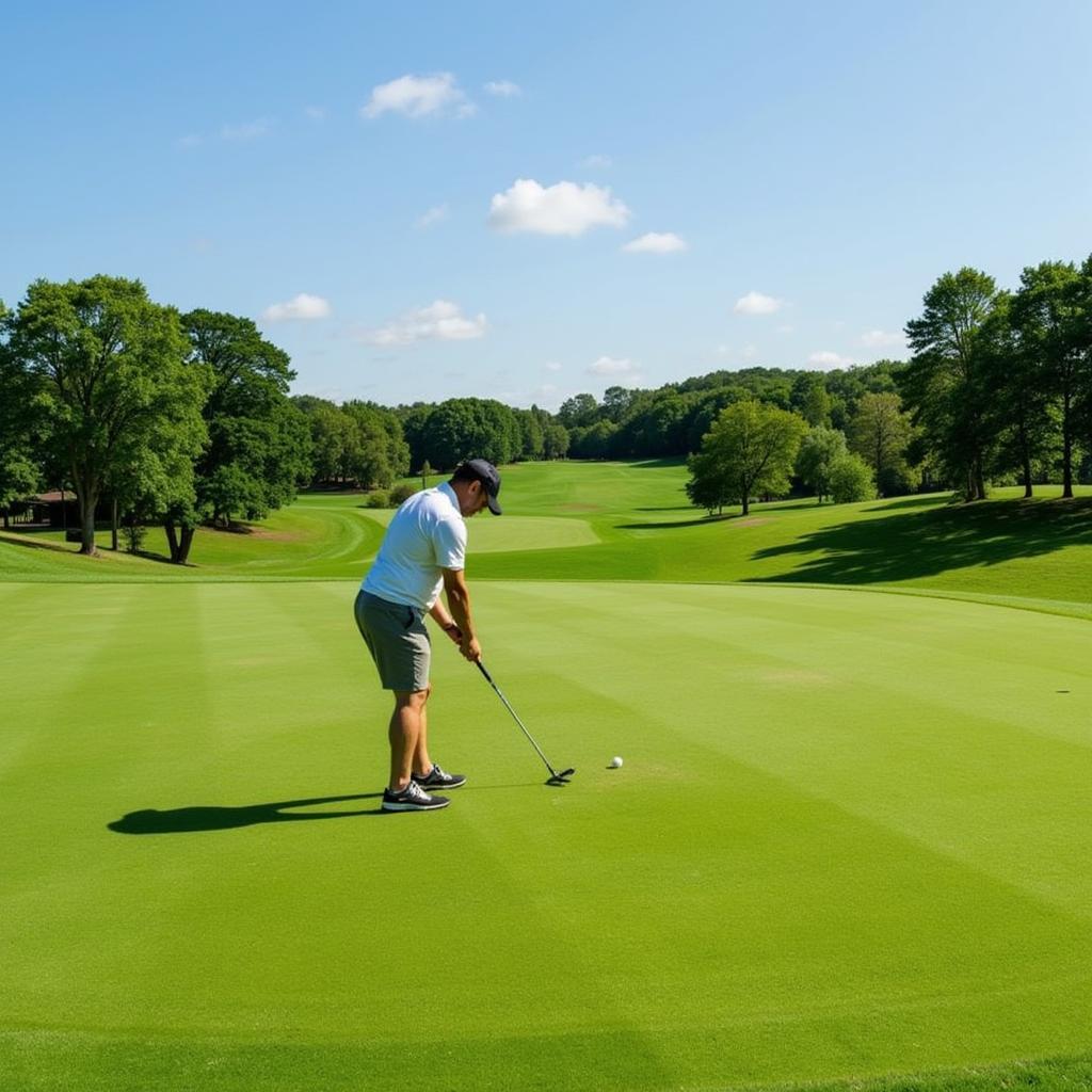 golfer on the green