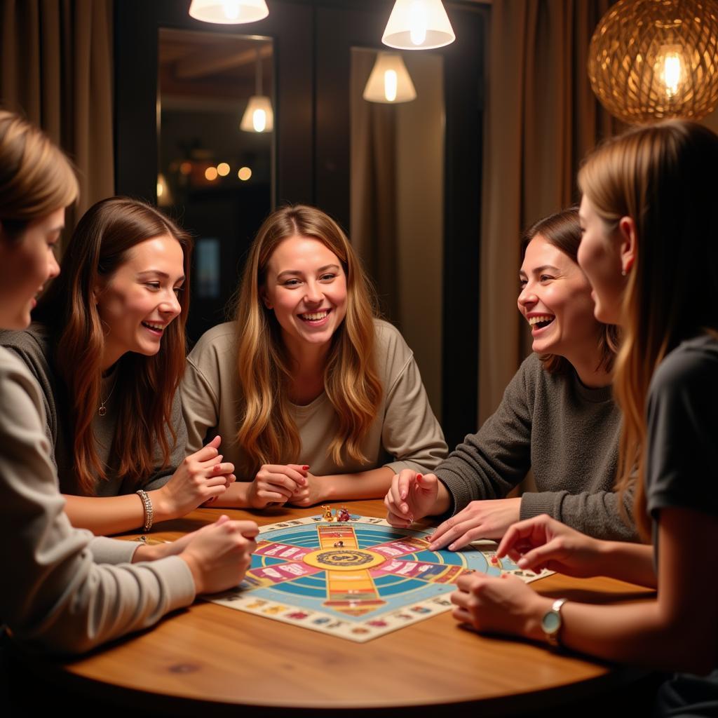 Friends Playing Trivial Pursuit