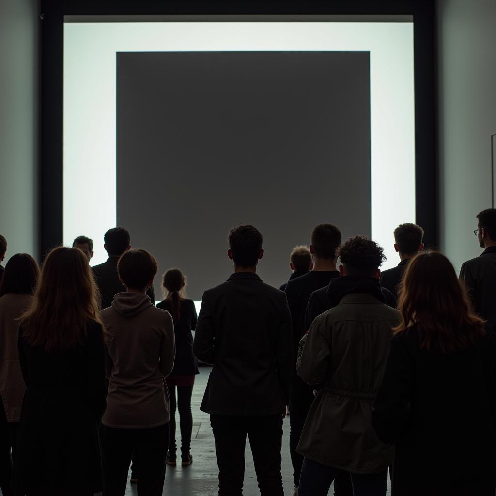 People Perplexed by Black Square Projection