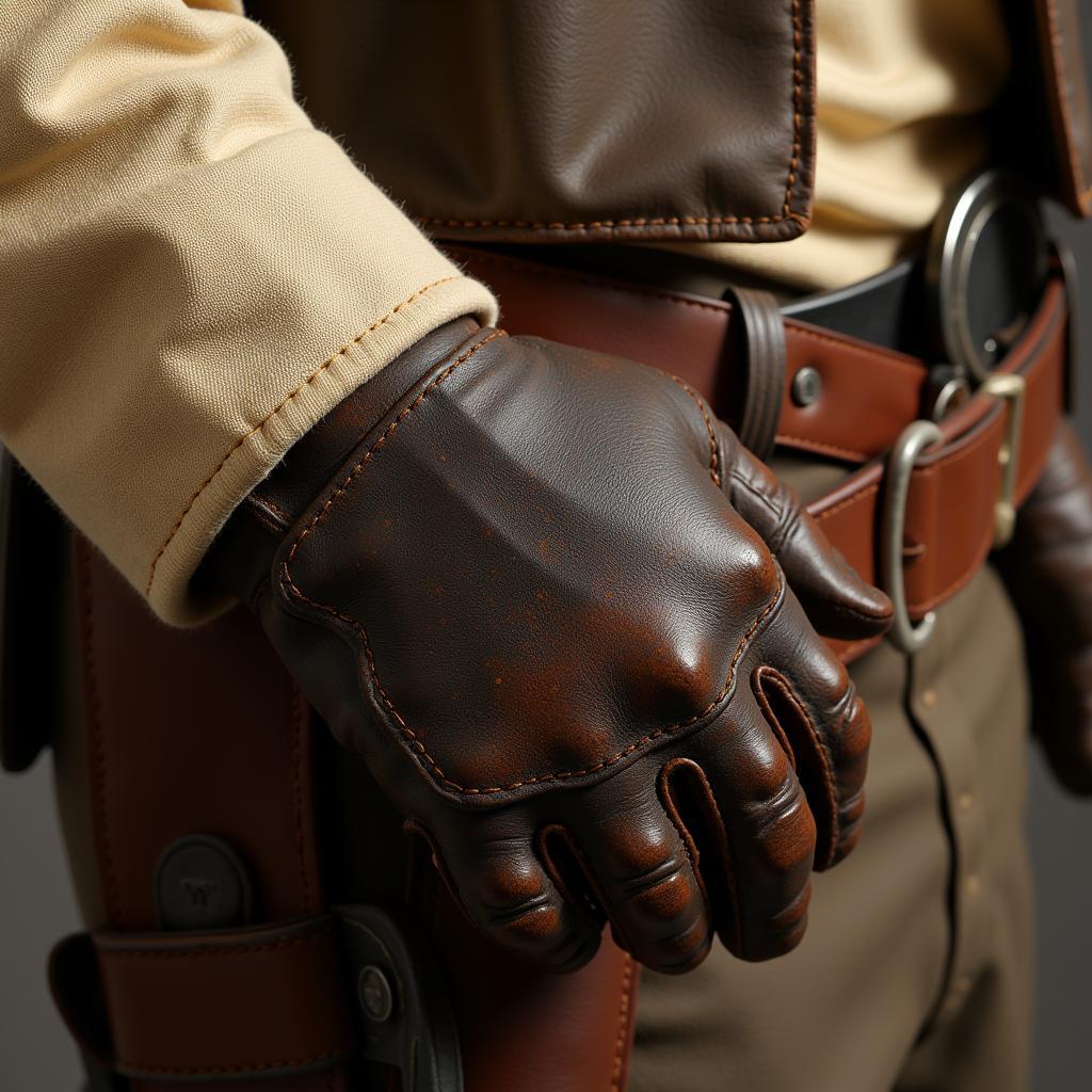 Close-up of Han Solo's gloves