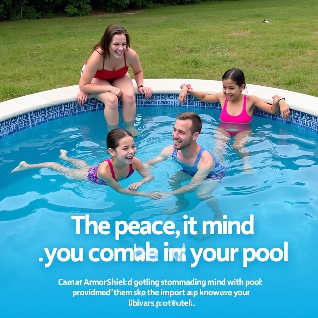 Happy Family Enjoying Pool with Armor Shield Pad