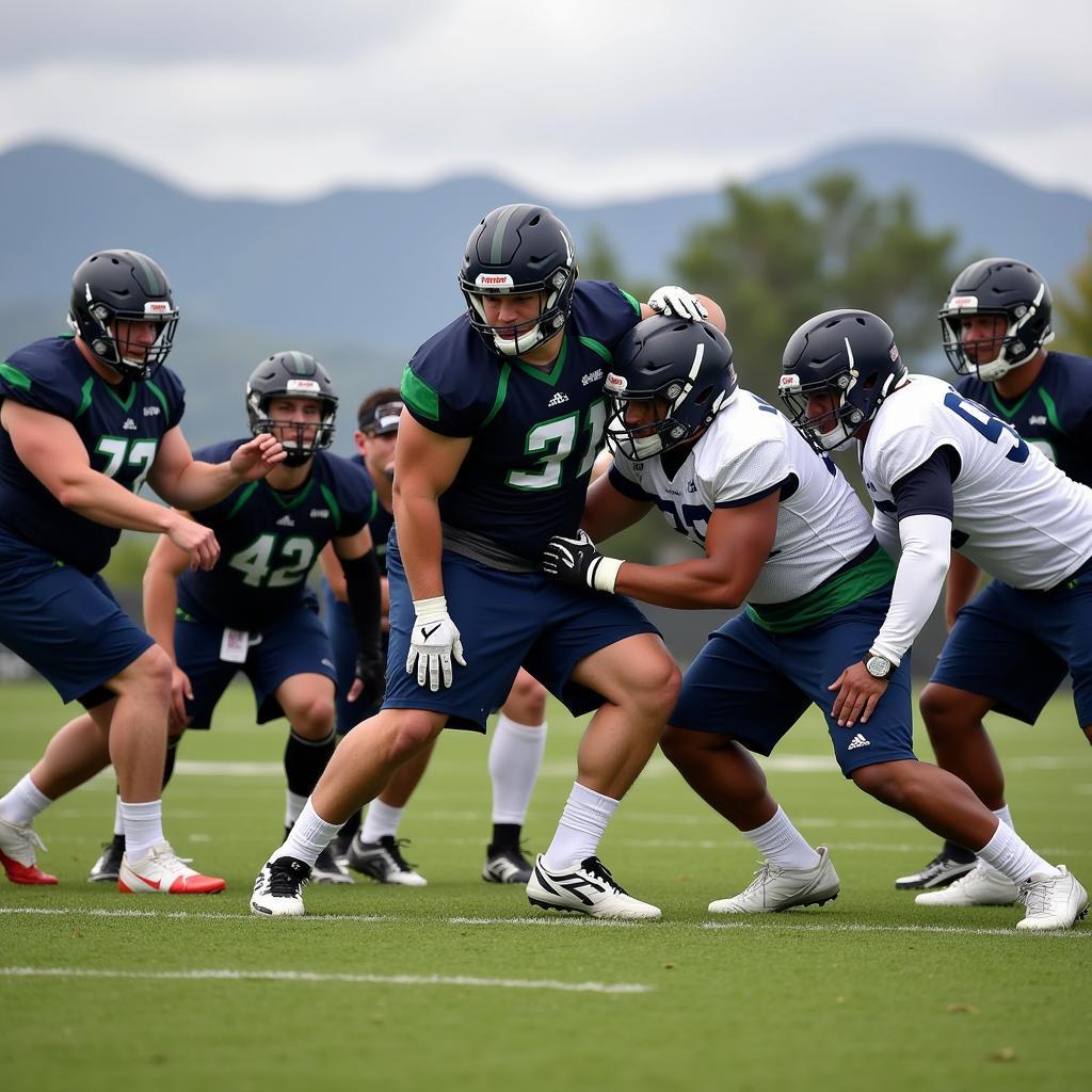 Hawaii Football Team Practice and Depth Development