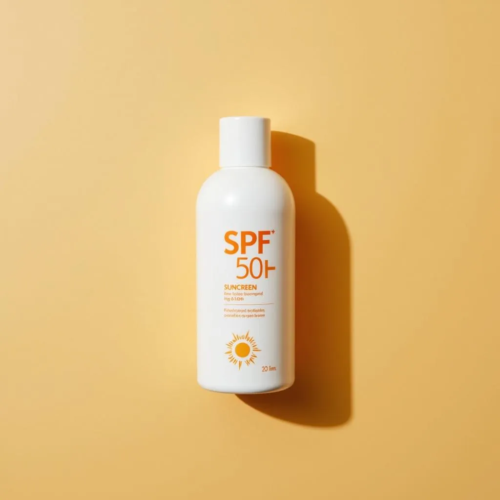 High SPF sunscreen bottle