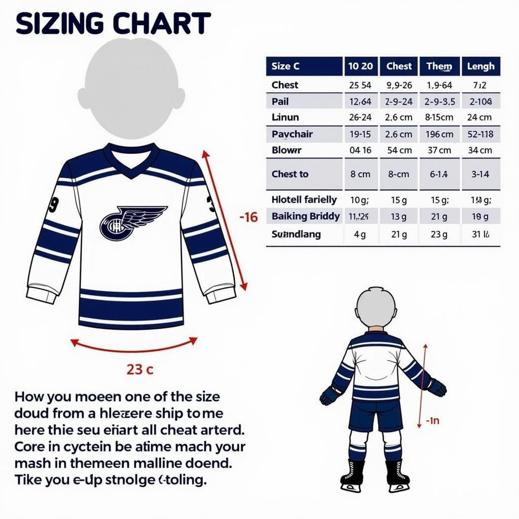 Hockey Jersey C Sizing Chart