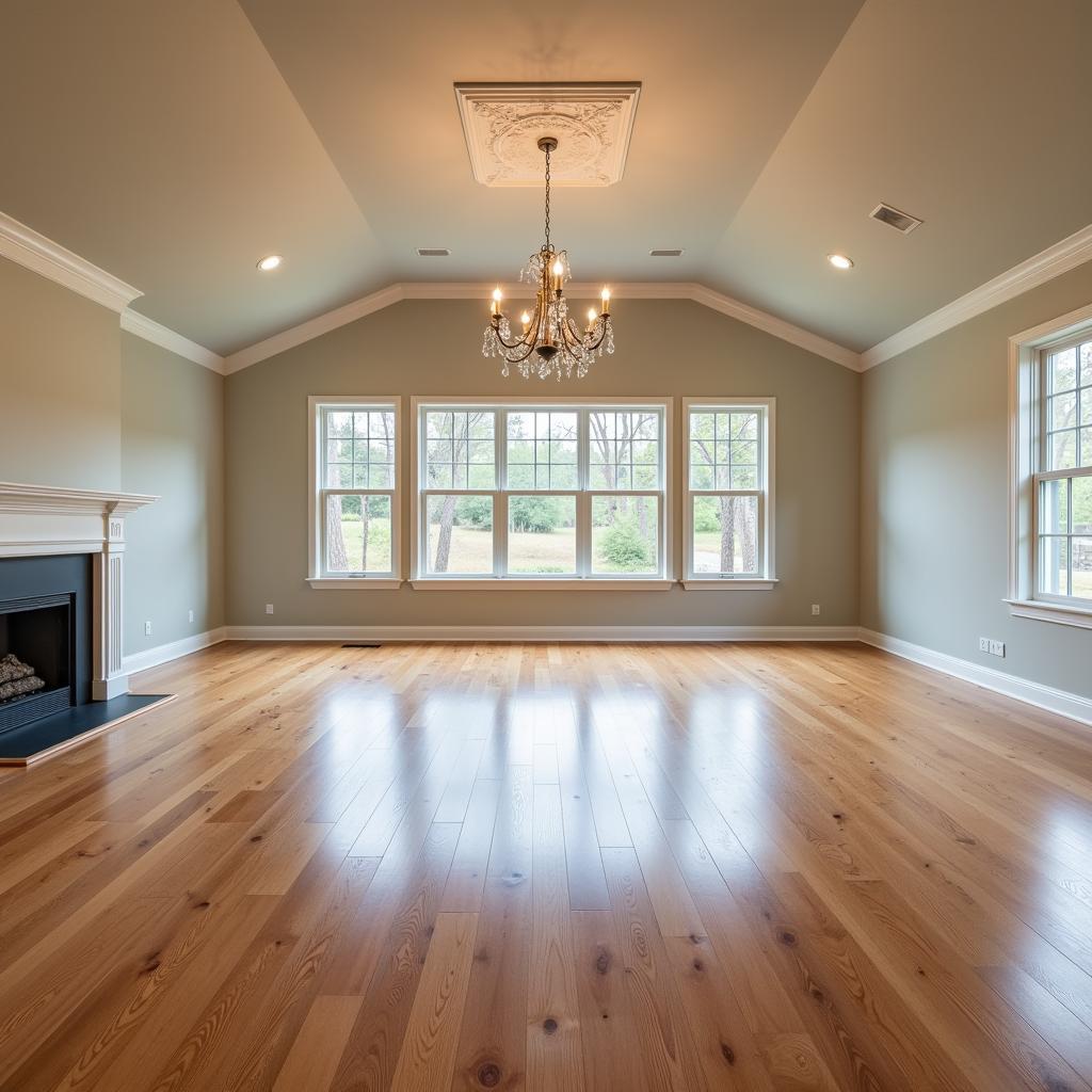 Home ballroom with vinyl flooring