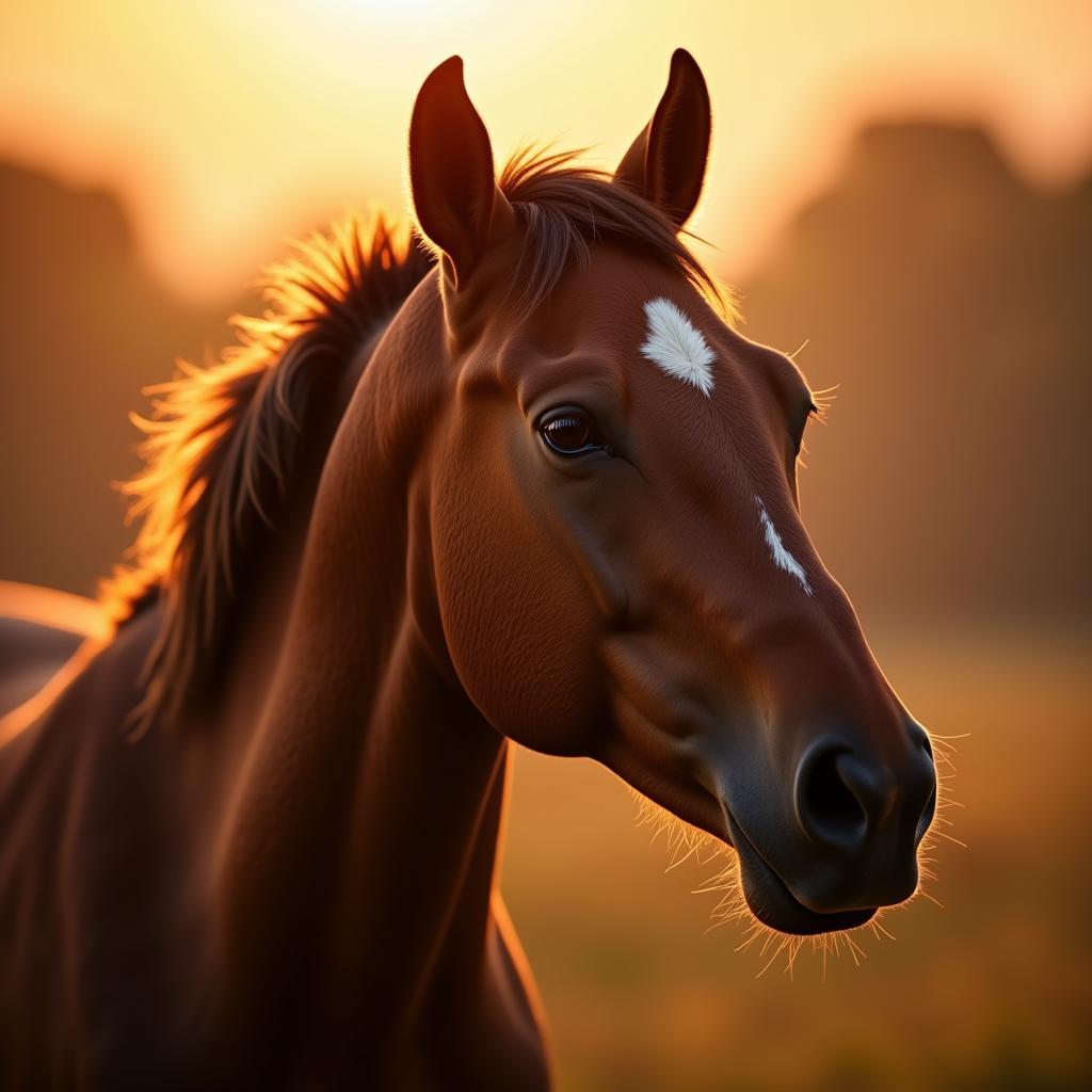 Golden Hour Horse Portrait