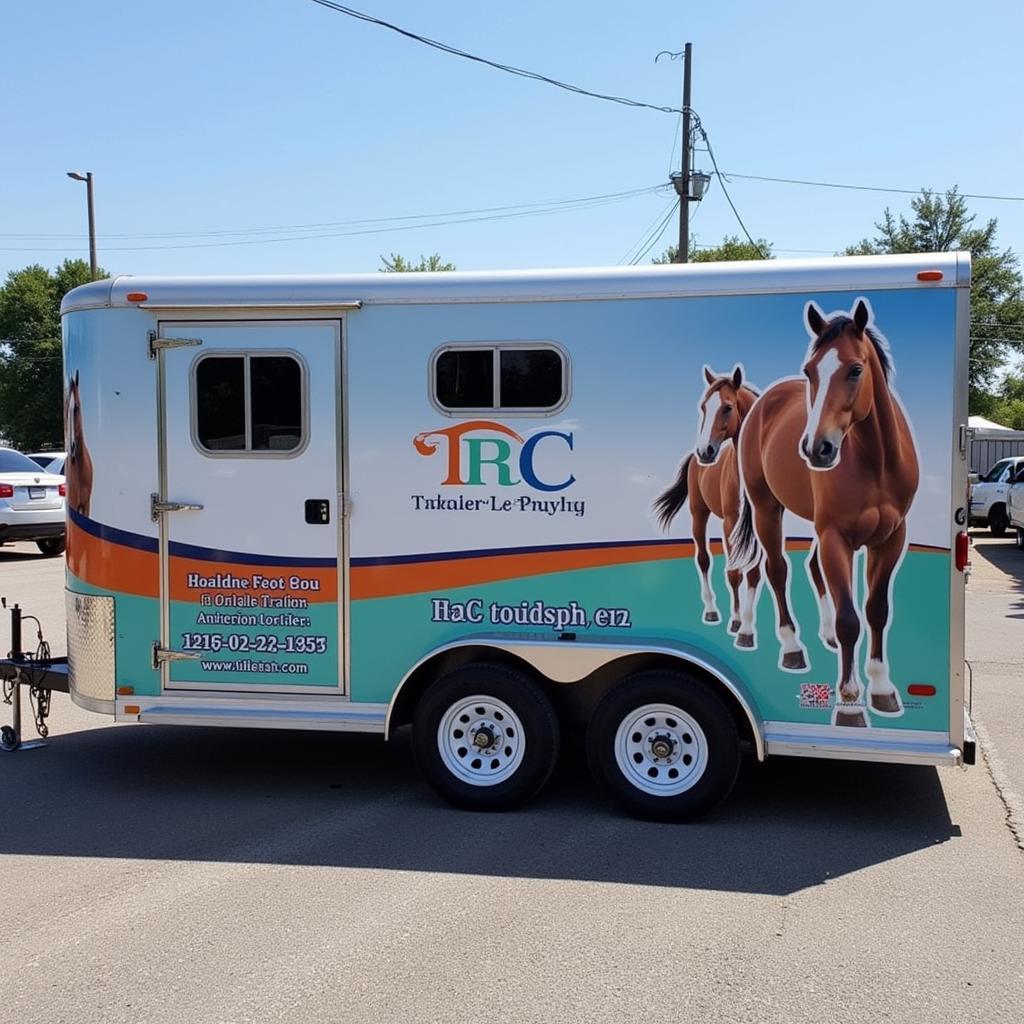 Horse Trailer Graphics with Contact Information