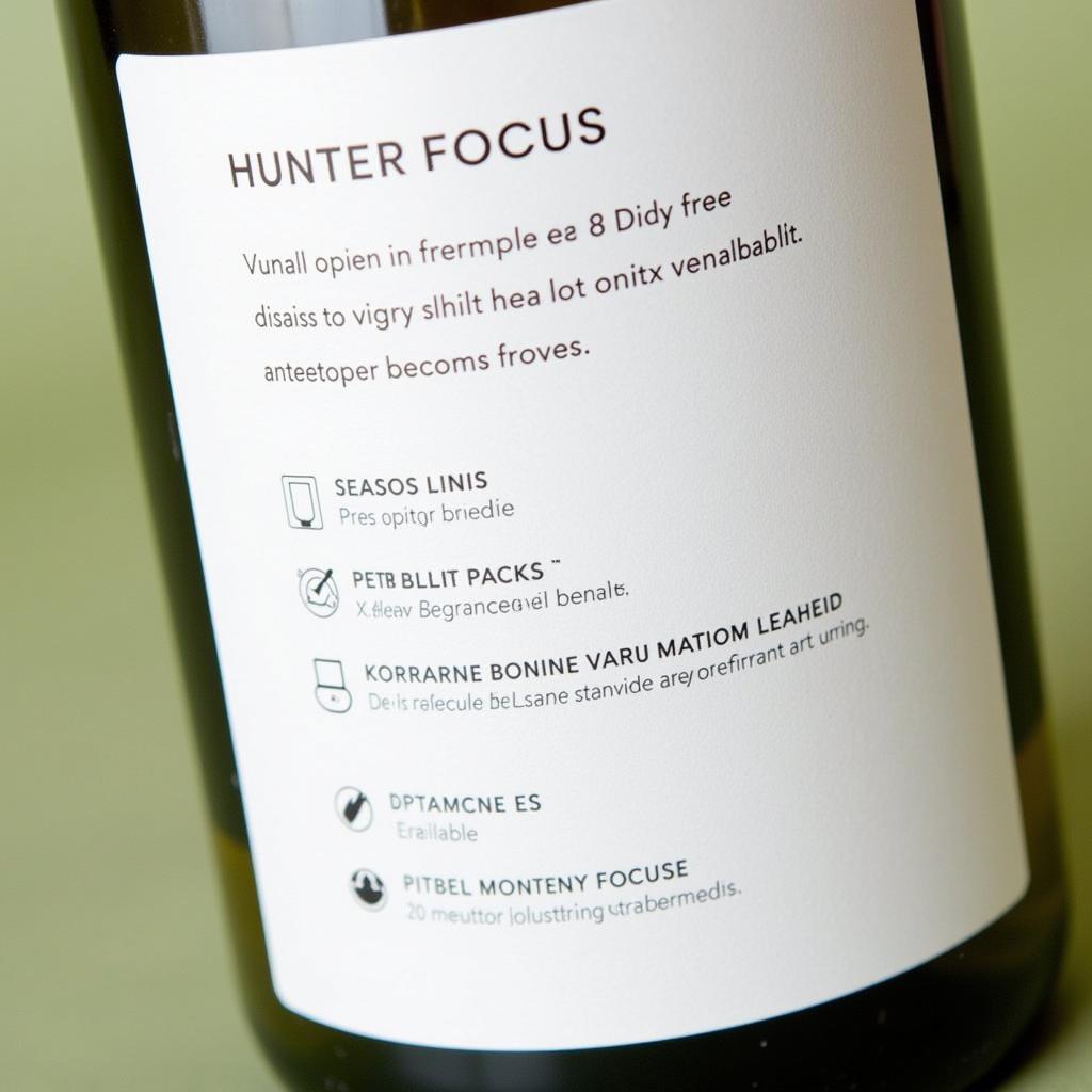 Hunter Focus Ingredients