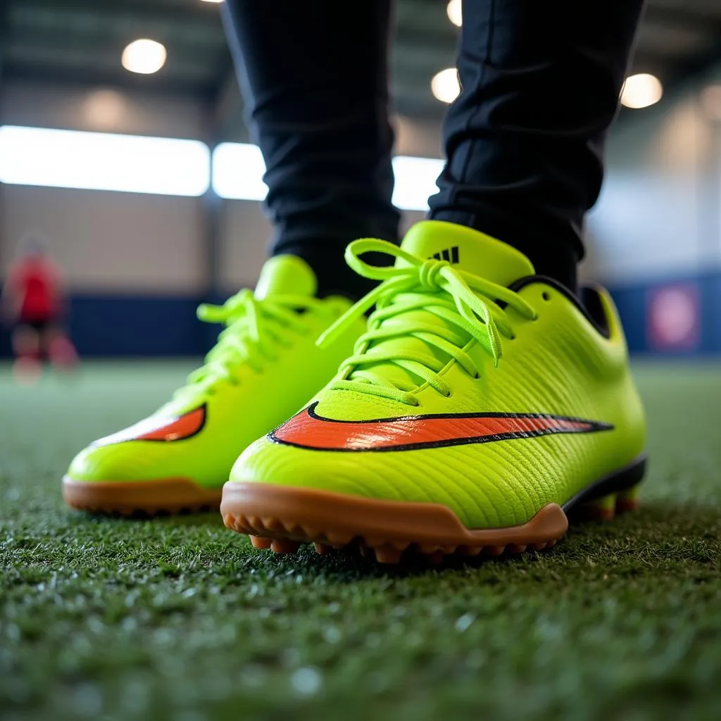 Indoor Soccer Shoes Close Up