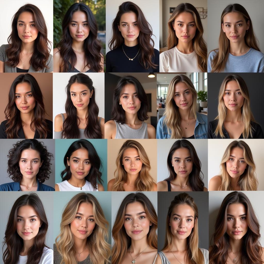 Different styles of influencer headshots