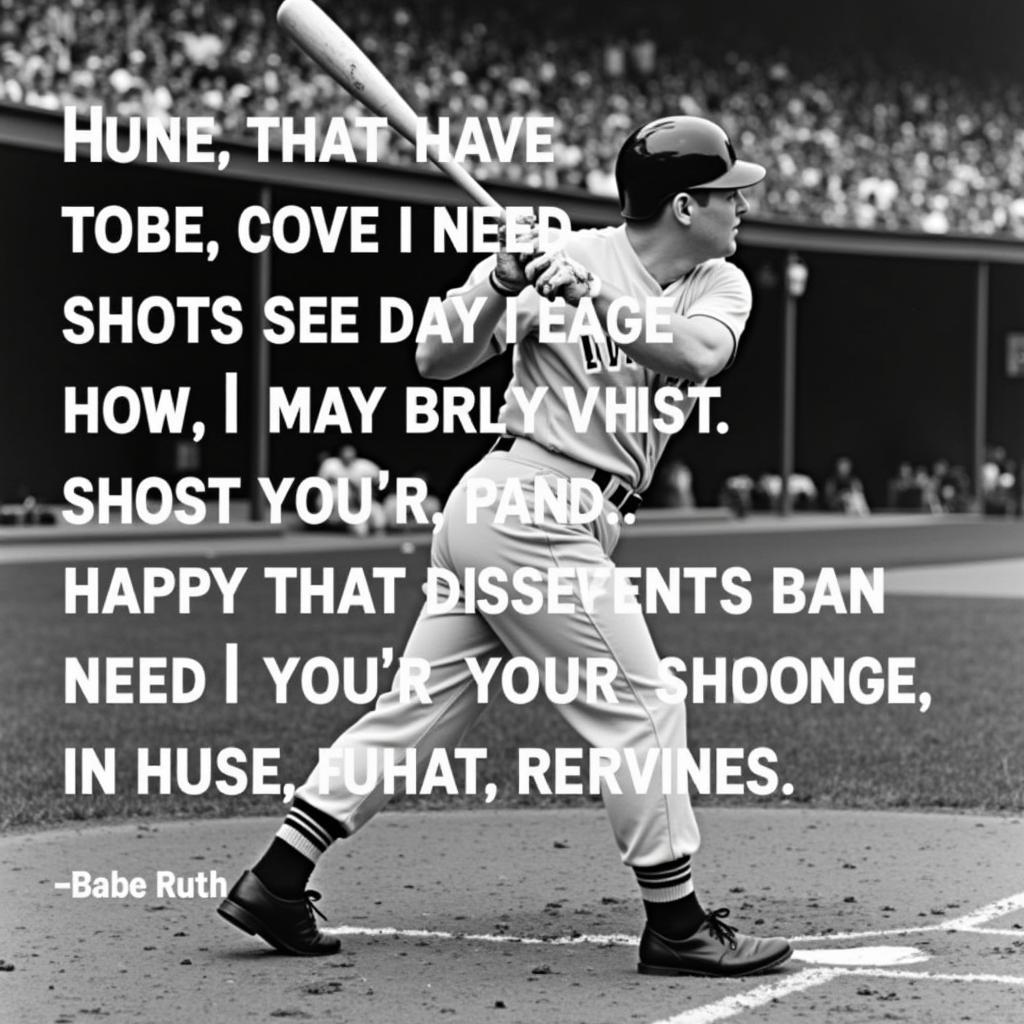 Babe Ruth quote about home runs