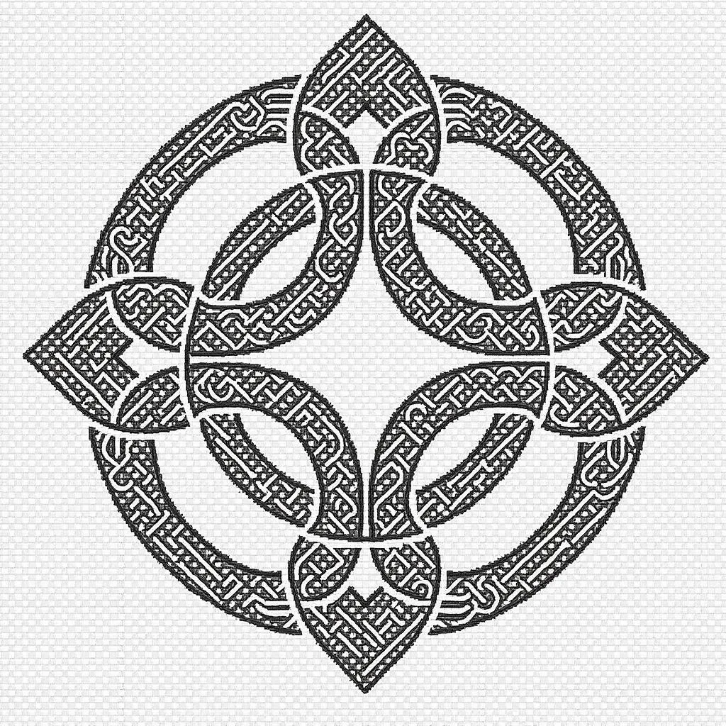 Intricate Celtic Knot Cross Stitch Pattern