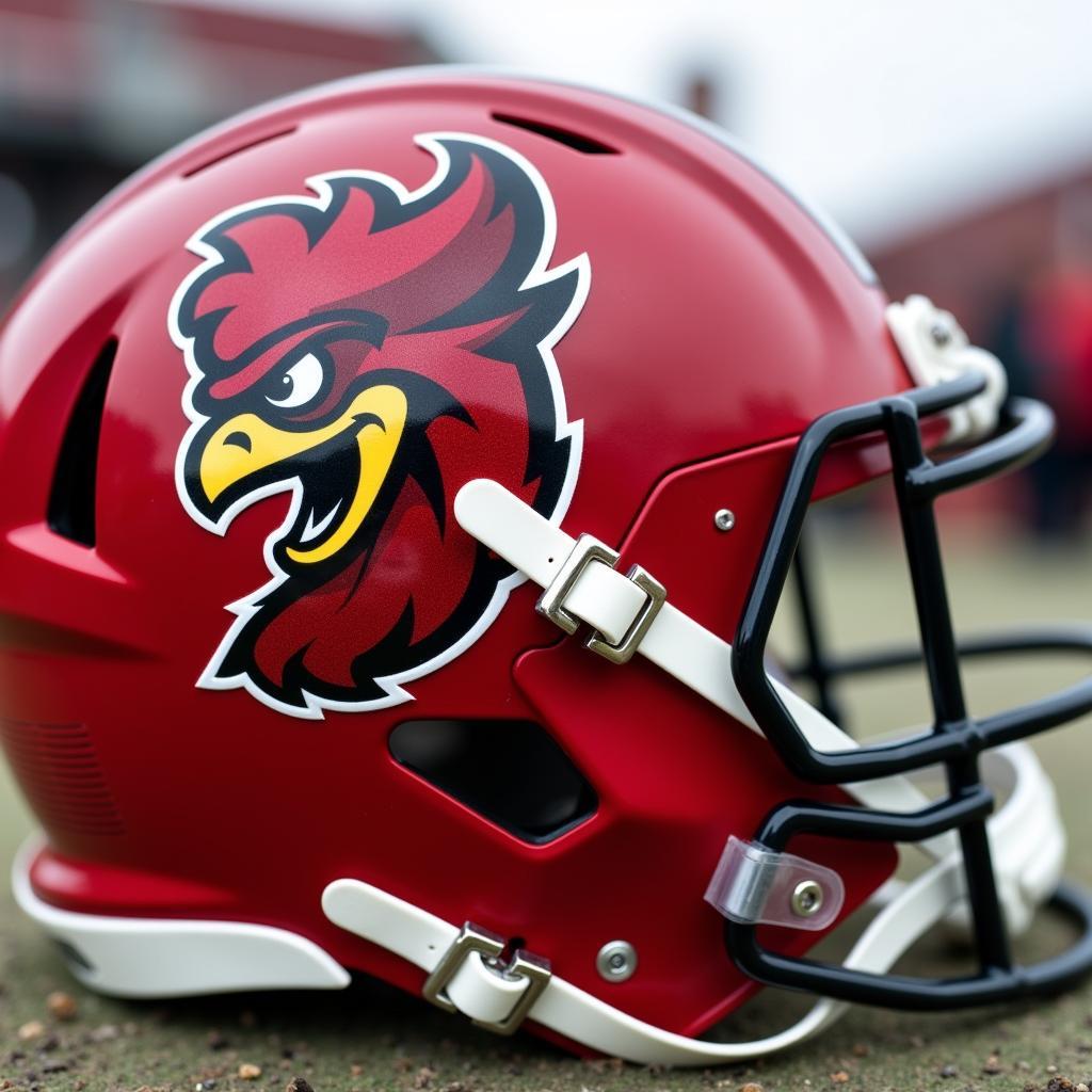 Jacksonville State helmet with Gamecock logo