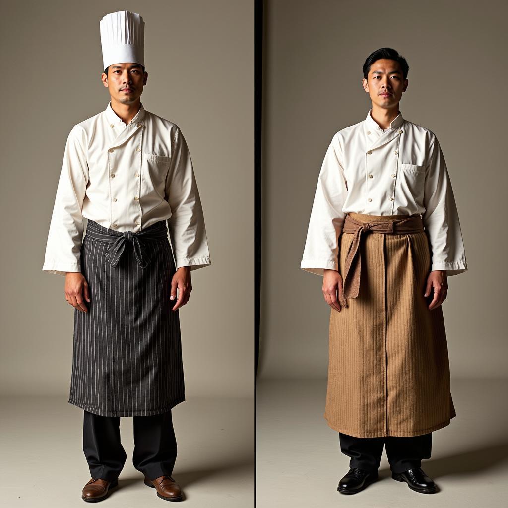 Evolution of Japanese Chef Outfit from Edo to Modern