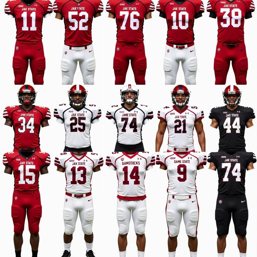 Jax State Gamecocks Uniform Variations