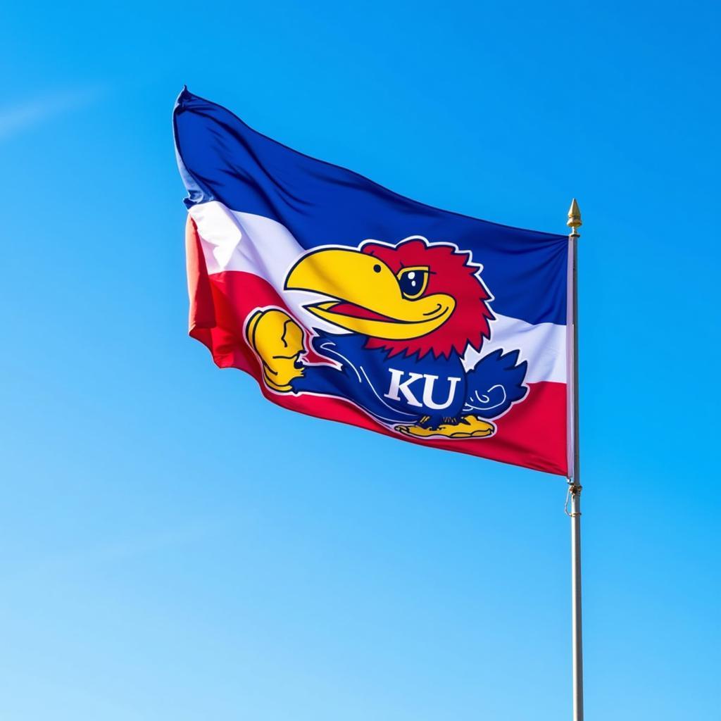 The Jayhawk Flag: A Sea of Crimson and Blue