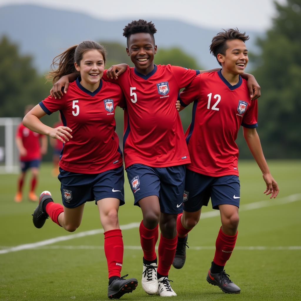 Jennings 25 celebrates a goal with his youth team, showcasing his early promise