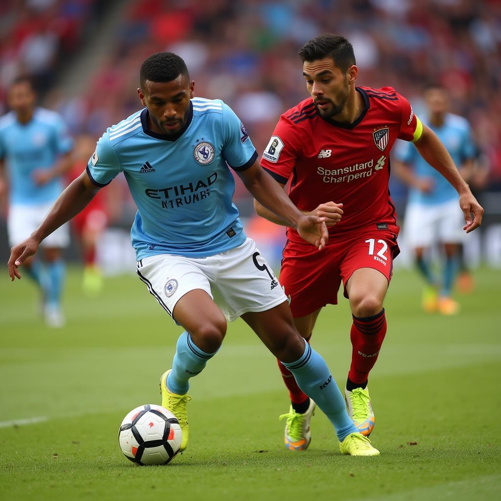 Jesús Castillo dribbling past an opponent