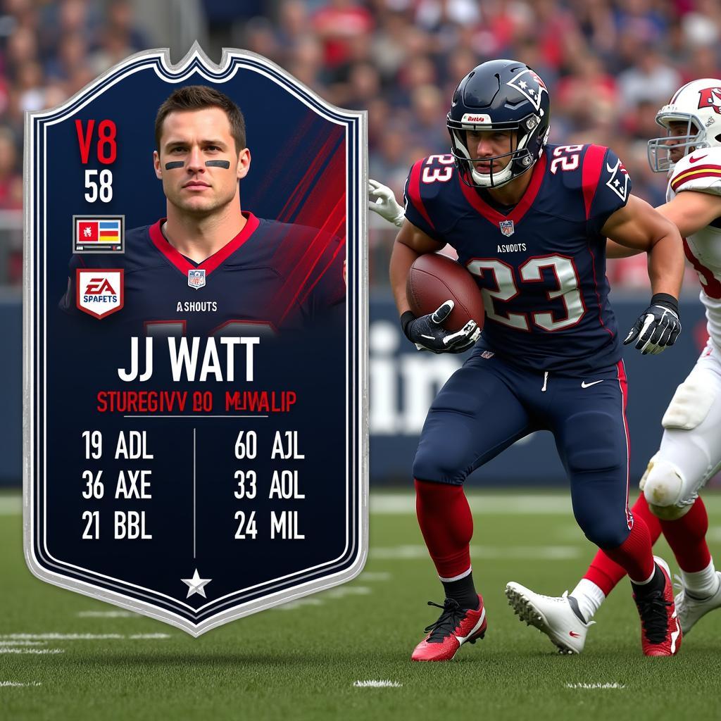 JJ Watt Madden 23 Strength and Tackling Attributes