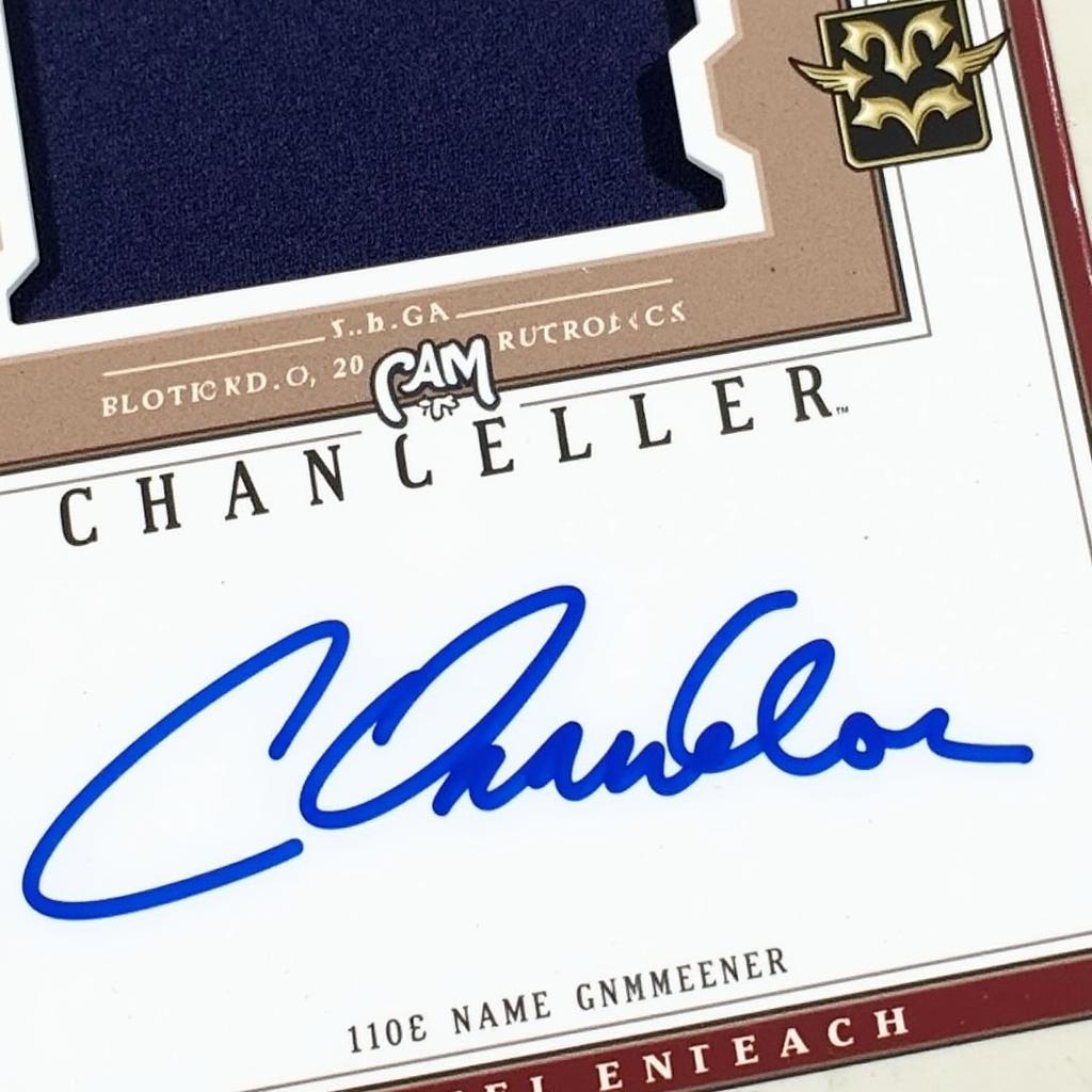 Kam Chancellor Autographed Memorabilia Card