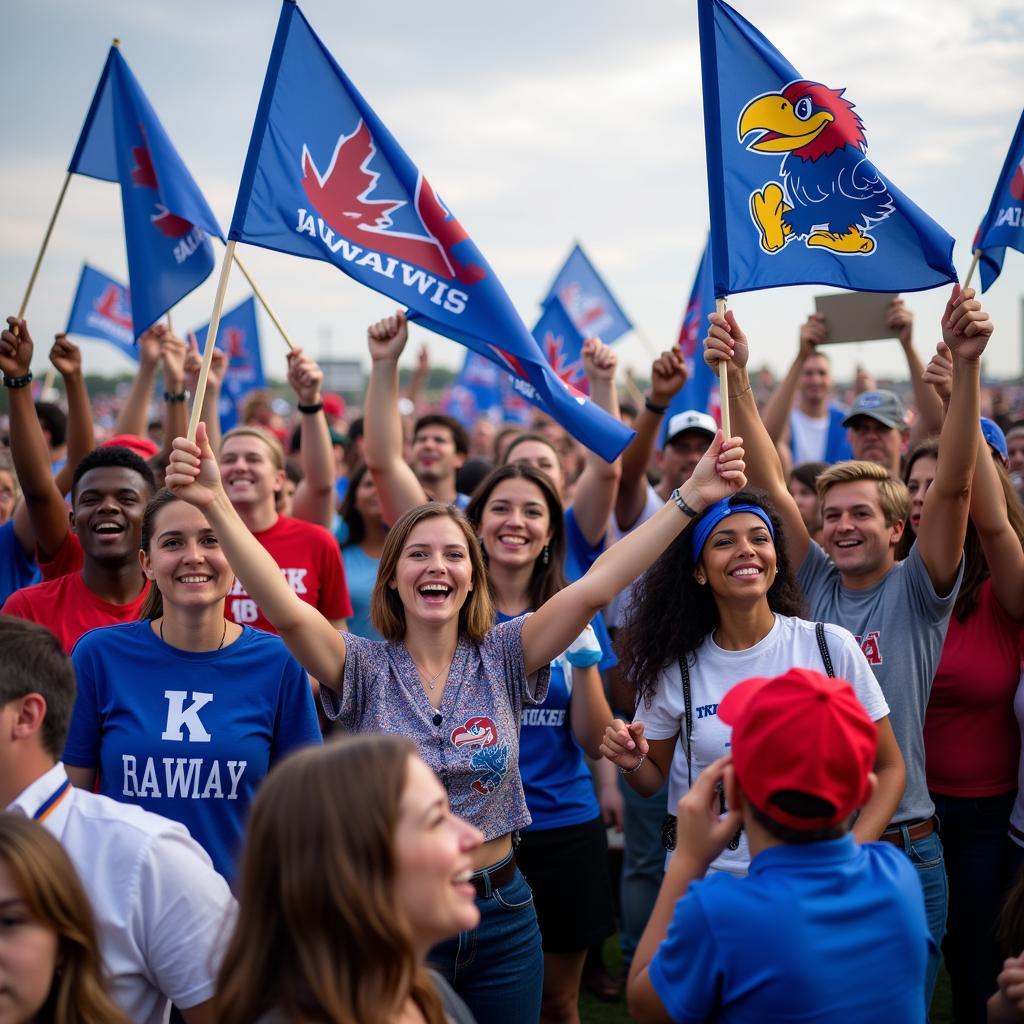 Celebrating Kansas Pride with the Jayhawk Flag