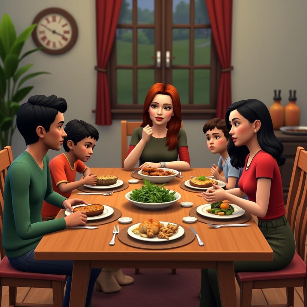 Sims 4 Family Dinner