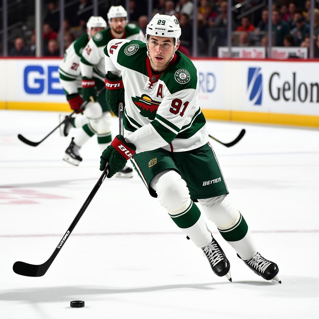 Kirill Kaprizov Minnesota Wild Jersey Action Shot