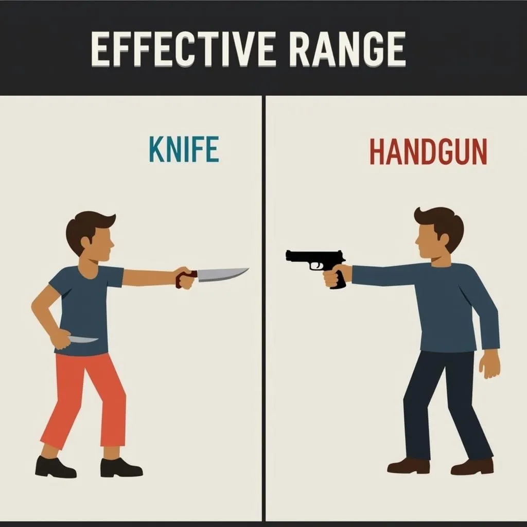 Knife vs. Gun Range Comparison